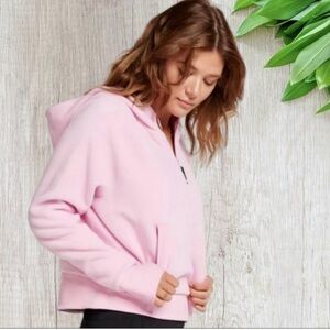 NWT FLX Ascent Half Zip Pink Fleece Hooded Sweatshirt Women’s Size Medium Hoodie